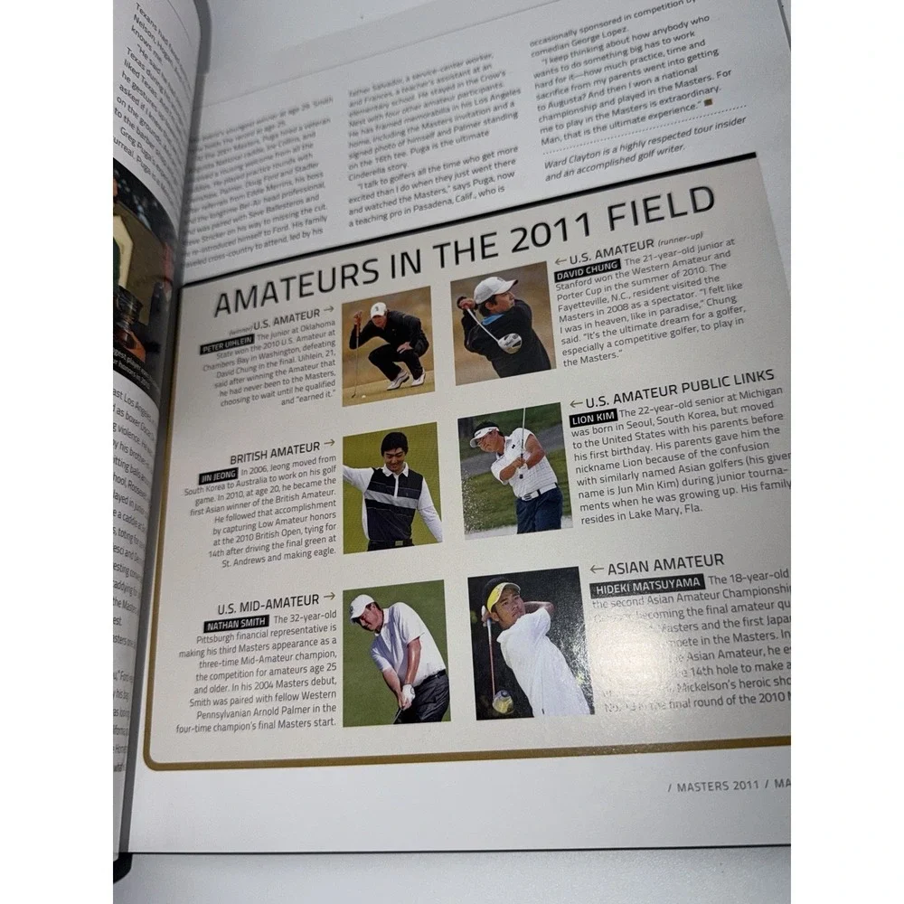Masters 2011 Official Tournament Program‎ Augusta National Golf Journal